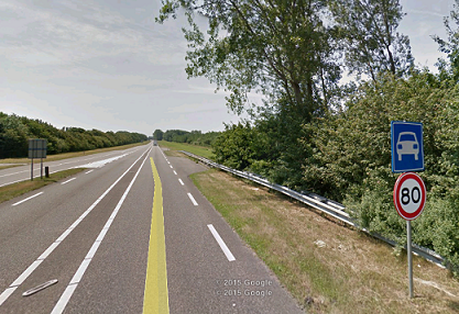 N206 autoweg en 80km u