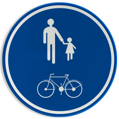 voetganger en fietser bord