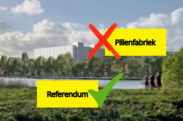 Geen pillenfabriek maar wel referendum